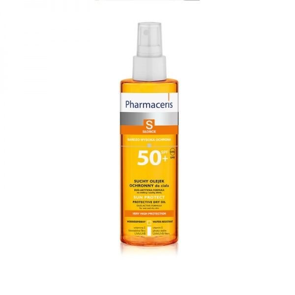 PHARMACERIS purškiamas aliejus nuo saulės S, SPF50+, 200 ml