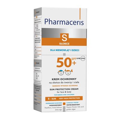 PHARMACERIS S, apsauginis kremas vaikams, SPF50+, 125 ml