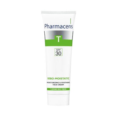 PHARMACERIS T, SEBO MOISTATIC raminamasis kremas, SPF30, 50 ml