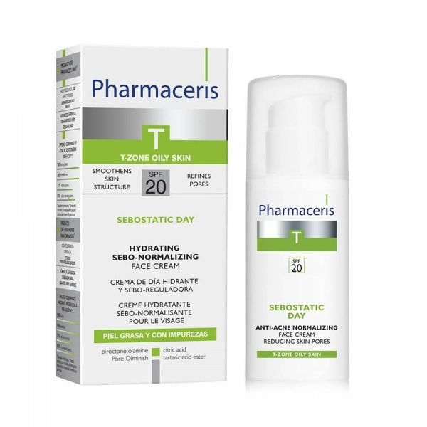 PHARMACERIS T, SEBOSTATIC dieninis kremas, SPF20, 50 ml