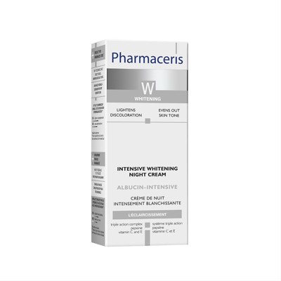 PHARMACERIS W ALBUCIN INTENSIVE, skaistinamasis naktinis kremas, ., 30 ml
