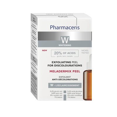 PHARMACERIS W MELADERMIX PEEL, 20% šveitiklis nuo odos spalvos pakitimų, 30 ml