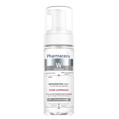 PHARMACERIS W PURE-LUMINUM, prausimosi putos nuo pigmentacijos, 150 ml