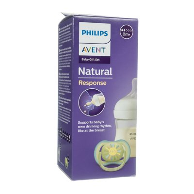 PHILIPS AVENT, buteliukas "Natural Response", ir čiulptukas 0-6 mėn., rinkinys SCD837/10, 125 ml