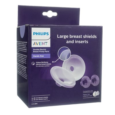 PHILIPS AVENT, didelės krūtų pagalvėlės ir įdėklai laisvų rankų pientraukiui, SCF552/11, 4 vnt