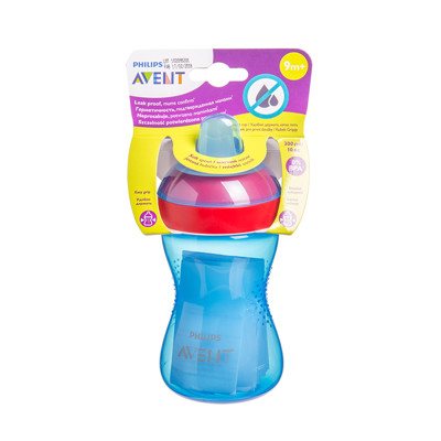 PHILIPS AVENT neišsiliejantis puodelis su minkštu snapeliu, 9 mėn.+, SCF802/01, 300 ml