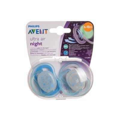 PHILIPS AVENT silikoninis čiulptukas Naktinis B, nuo 6-18 mėn., SCF376/21, N2