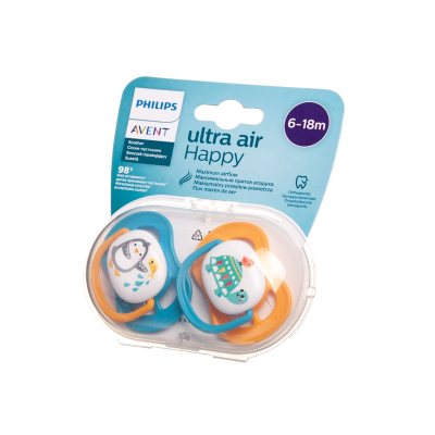 PHILIPS AVENT silikoninis čiulptukas Ultra Air B, dekoruotas, 6-18 mėn., SCF080/07 1/892, N2