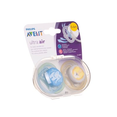 PHILIPS AVENT silikoninis čiulptukas Ultra Air B, dekoruotas, nuo 0-6 mėn., SCF344/20, N2