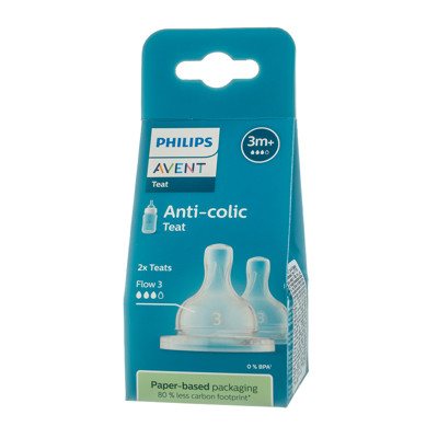 PHILIPS AVENT, silikoninis žindukas "Anti-colic" (3), nuo 3 mėn., SCY763/02, 2 vnt