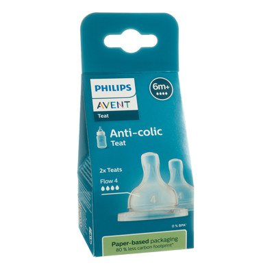 PHILIPS AVENT, silikoninis žindukas "Anti-colic", (4), nuo 6 mėn., SCY764/02, 2 vnt