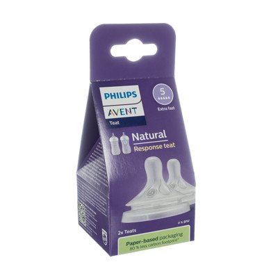PHILIPS AVENT, silikoninis žindukas "Natural Response", (5 srauto, ypač greita tėkmė), SCY965/02, 2 vnt