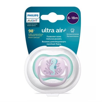 PHILIPS AVENT, silikonis čiulptukas, 6-18mėn., Ultra Air, SCF086/06, 1 vnt