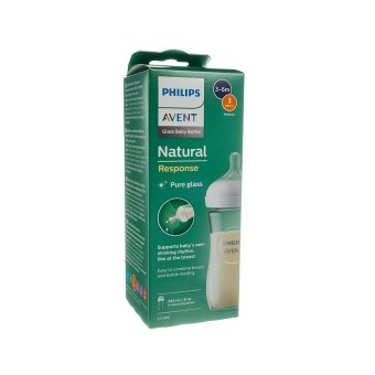 PHILIPS AVENT stiklinis buteliukas NATURAL RESPONSE, SCY933/01, 240 ml, 240 ml