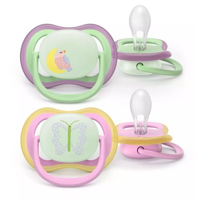 PHILIPS AVENT „Ultra air Naktinis“ Čiulptukas, silikoninis nuo 6-18 mėn. N2 SCF376/29