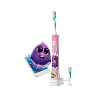 PHILIPS elektrinis dantų šepetėlis SONICARE FOR KIDS, rožinė spalva, HX6352/42, 1 vnt