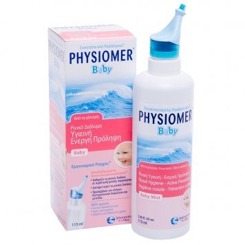 PHYSIOMER izotoninis kūdikiams nosies purškalas, 115 ml