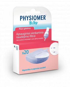 PHYSIOMER vienkartiniai filtrai atsiurbikliui N20