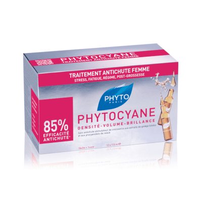 PHYTO ampulės nuo plaukų slinkimo PHYTOCYANE N12