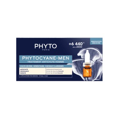 PHYTO PHYTOCYANE plaukų serumas vyrams, N12, 5 ml