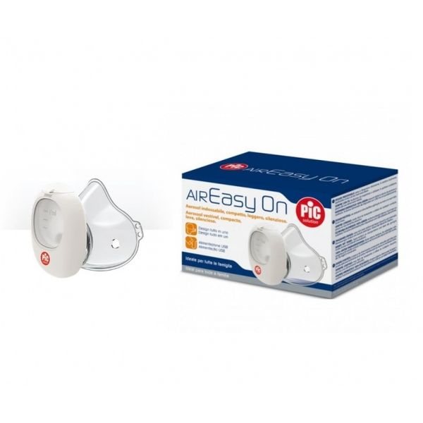 PIC SOLUTION mažas, tinklelinis inhaliatorius AIR EASY ON, begarsis, 1 vnt