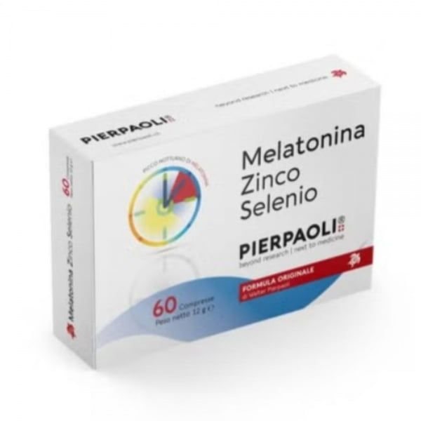 PIERPAOLI maisto papildas MELATONINA ZINCO SELENIO, 60 tab.