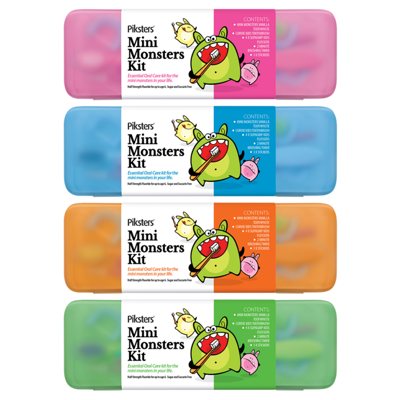 PIKSTERS MINI MONSTER KIT, burnos higienos priemonių rinkinys vaikams, 1 vnt
