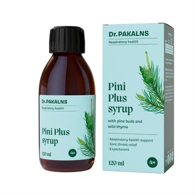 PINI PLUS, . sirupas, 120 ml