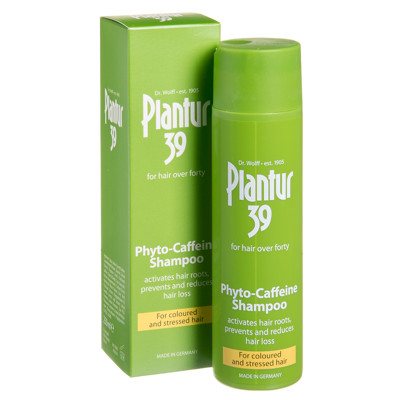 PLANTUR 39 dažytų ir pažeistų plaukų šampūnas su kofeinu nuo plaukų slinkimo, 250 ml