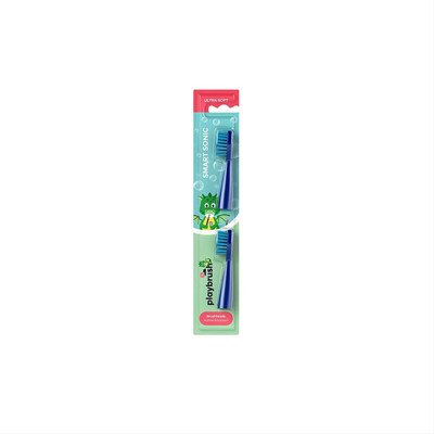 PLAYBRUSH SMART SONIC, išmanaus elektrinio dantų šepetėlio galvutės, mėlynos spalvos, 2 vnt