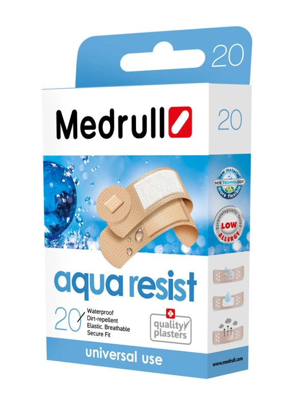 Pleistras (neperšlampamas) Aqua Resist Medrull, 20 vnt
