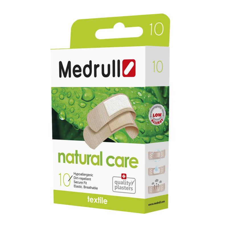 Pleistras (tekstilinis) Natural Care Medrull, 10 vnt