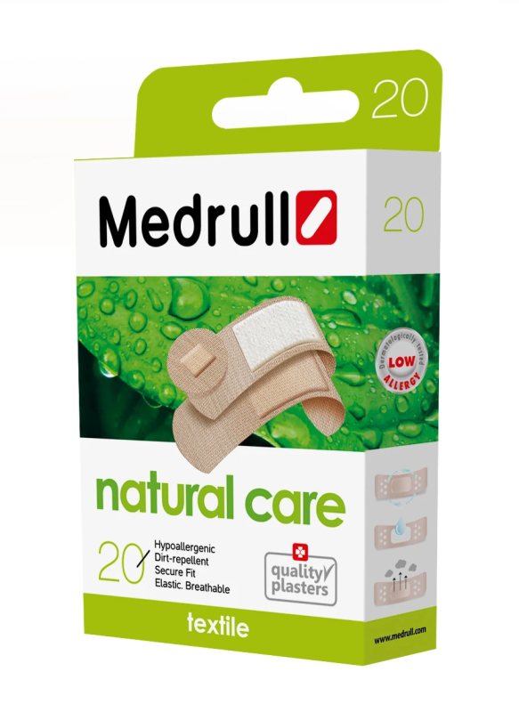Pleistras (tekstilinis) Natural Care Medrull, 20 vnt