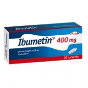 Plėvele dengtos tabletės nuo skausmo ir karščiavimo IBUMETIN 400 mg, 20 vnt
