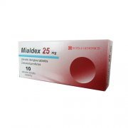 Plėvele dengtos tabletės skausmui malšinti MIALDEX 25 mg, 10 vnt