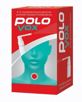 POLOVOX 8,75 mg/dozėje burnos gleivinės purškalas, tirpalas, 15 ml