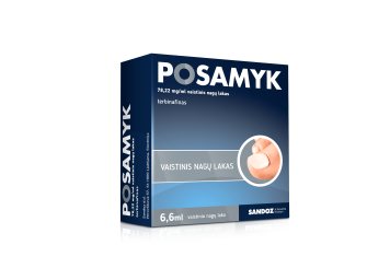 POSAMYK 78,22 mg/ml vaistinis nagų lakas, 6.6 ml