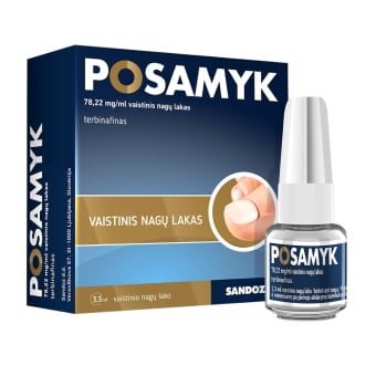POSAMYK, 78,22 mg/ml, vaistinis nagų lakas, N1, 3.3 ml