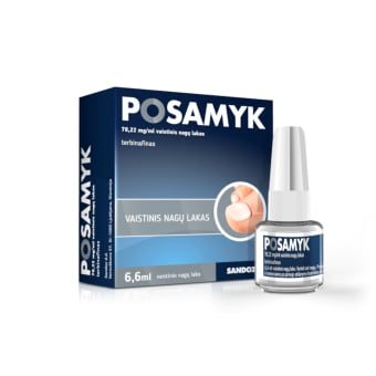 POSAMYK, 78,22 mg/ml, ., vaistinis nagų lakas, N1, 6.6 ml