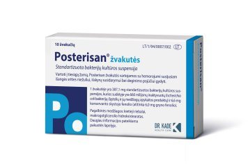 POSTERISAN 387,1 mg žvakutės N10