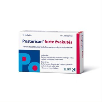 POSTERISAN Forte 5 mg/387,1 mg žvakutės N10