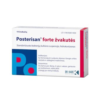 POSTERISAN FORTE, Žvakutės, N10, 10 vnt