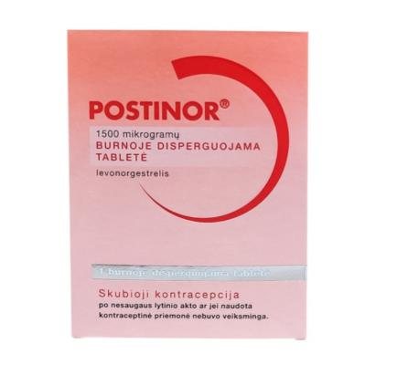 POSTINOR 1,5 mg burnoje disperguojama tabletė, N1
