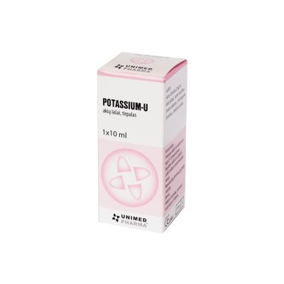 Potassium-U 2% akių lašai, tirpalas, 10 ml
