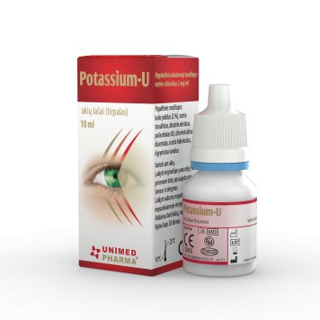 POTASSIUM-U 2 mg/ml akių lašai, tirpalas, 10 ml