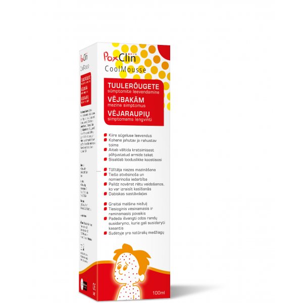 POXCLIN vėsinamosios putos vėjaraupiams SENSITIVE, 100 ml