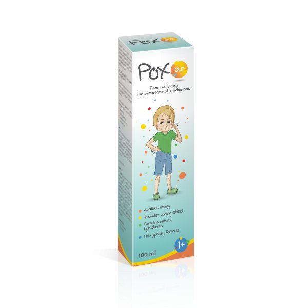 POXOUT vėsinančios, raminančio putos vėjaraupiams, 100 ml