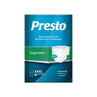 PRESTO anatominės sauskelnės SLIP BARIATRIC, XXXL dydis, 8 vnt