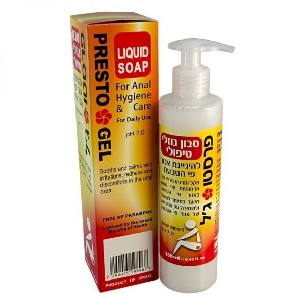 PRESTOGEL išangės srities prausiklis, 250 ml