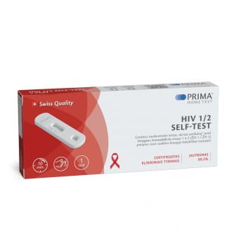 PRIMA, HIV1/2, greitasis savikontrolės ŽIV testas, 1 vnt